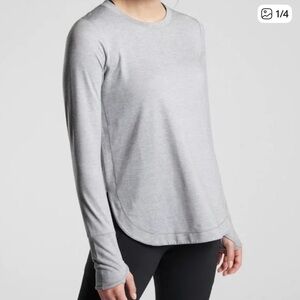 Athleta Uptempo Top - Light Gray - size 1X